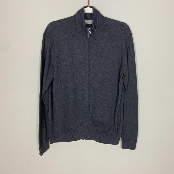 Everlane No Sweat Full Zip Sweater Gray Mens Small Cotton Blend - Picture 1 of 5